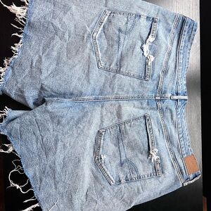 American Eagle Outfitters Light Blue High Waist Women Shorts